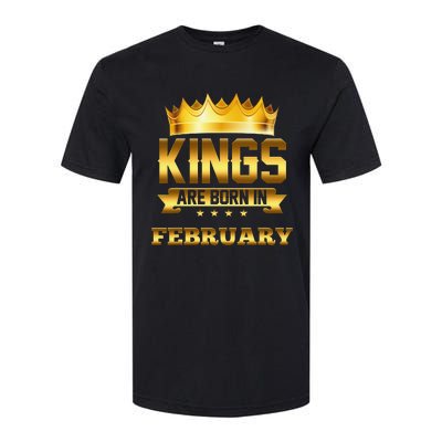 Kings Are Born In February Birthday Softstyle CVC T-Shirt