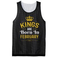 Kings Are Born In February February Birthday Mesh Reversible Basketball Jersey Tank