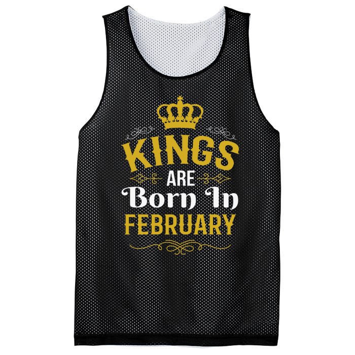 Kings Are Born In February February Birthday Mesh Reversible Basketball Jersey Tank