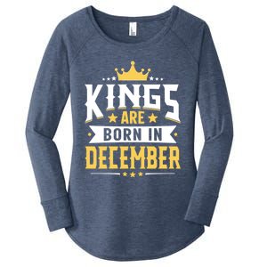 Kings Are Born In December Birthday Gift Women's Perfect Tri Tunic Long Sleeve Shirt