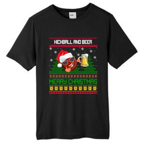 Kickball And Beer Lover Merry Christmas Ugly Xmas Gift Tall Fusion ChromaSoft Performance T-Shirt