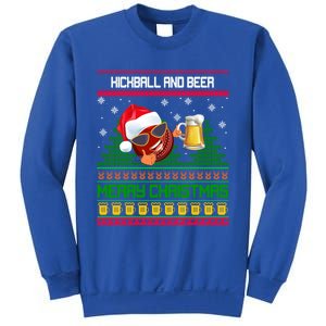 Kickball And Beer Lover Merry Christmas Ugly Xmas Gift Sweatshirt