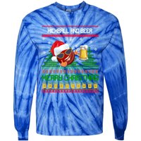 Kickball And Beer Lover Merry Christmas Ugly Xmas Gift Tie-Dye Long Sleeve Shirt