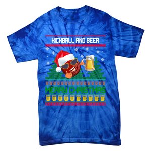 Kickball And Beer Lover Merry Christmas Ugly Xmas Gift Tie-Dye T-Shirt