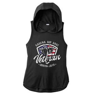 Kadena Air Base Veteran USAF Okinawa Japan Ladies PosiCharge Tri-Blend Wicking Draft Hoodie Tank