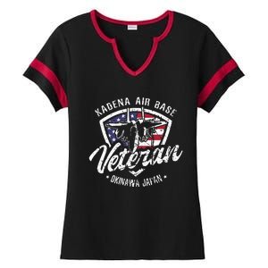 Kadena Air Base Veteran USAF Okinawa Japan Ladies Halftime Notch Neck Tee