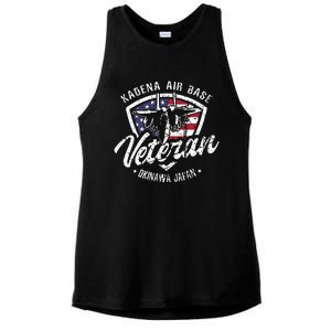 Kadena Air Base Veteran USAF Okinawa Japan Ladies PosiCharge Tri-Blend Wicking Tank