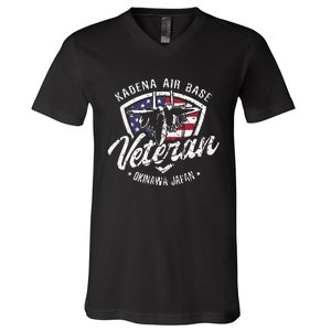 Kadena Air Base Veteran USAF Okinawa Japan V-Neck T-Shirt