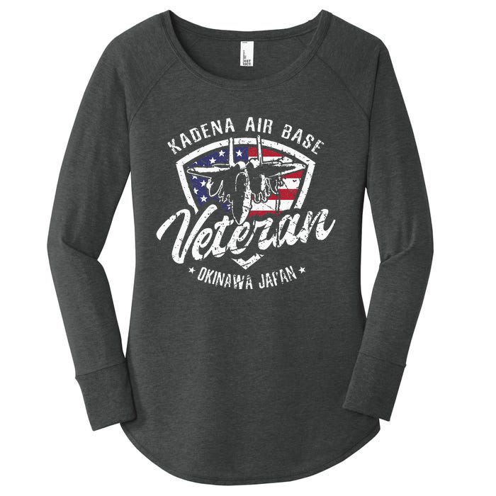 Kadena Air Base Veteran USAF Okinawa Japan Women's Perfect Tri Tunic Long Sleeve Shirt