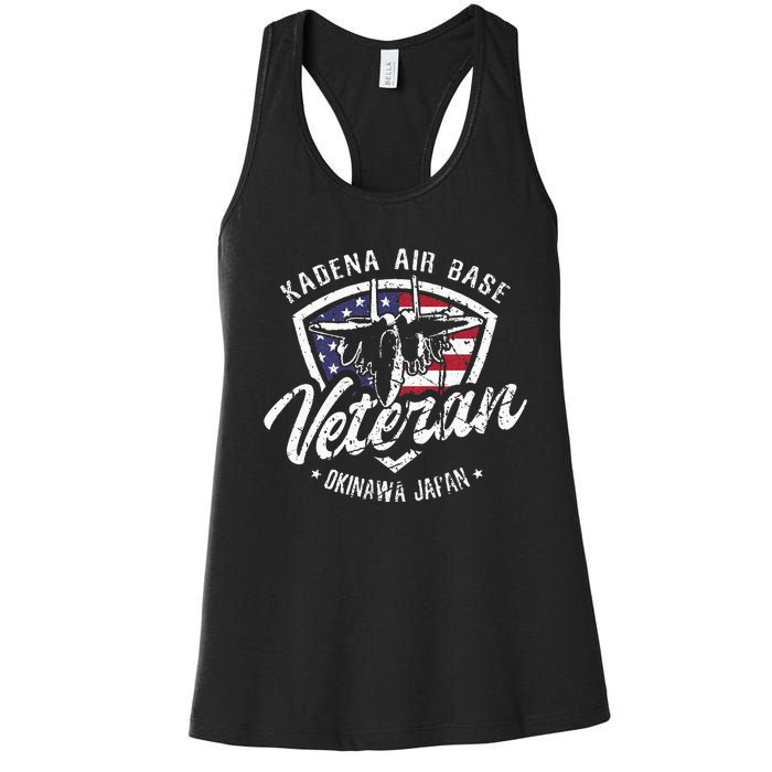 Kadena Air Base Veteran USAF Okinawa Japan Women's Racerback Tank