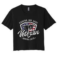 Kadena Air Base Veteran USAF Okinawa Japan Women's Crop Top Tee