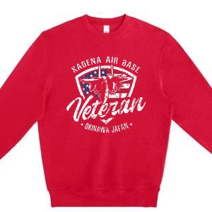 Kadena Air Base Veteran USAF Okinawa Japan Premium Crewneck Sweatshirt