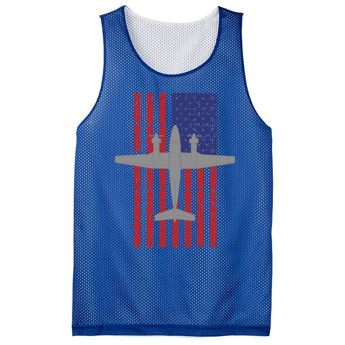 King Air B200 Airplane Pilot American Flag Funny Gift Mesh Reversible Basketball Jersey Tank