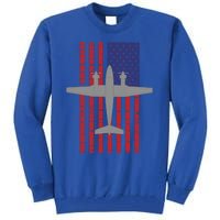 King Air B200 Airplane Pilot American Flag Funny Gift Tall Sweatshirt