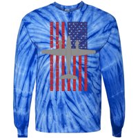 King Air B200 Airplane Pilot American Flag Funny Gift Tie-Dye Long Sleeve Shirt