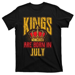 Kings Are Born In July Birthday T-Shirt