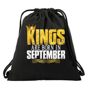 Kings Are Born In September Birthday Gifts Drawstring Bag