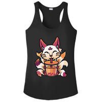 Kitsune Anime Boba Japanese Bubble Tea Cute Fox Kawaii  Ladies PosiCharge Competitor Racerback Tank