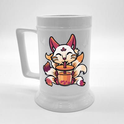 Kitsune Anime Boba Japanese Bubble Tea Cute Fox Kawaii  Beer Stein