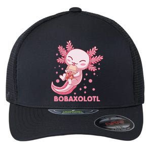 Kawaii Axolotl Bobaxolotl Boba Tea Bubble Milk Anime  Flexfit Unipanel Trucker Cap