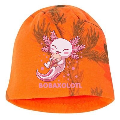 Kawaii Axolotl Bobaxolotl Boba Tea Bubble Milk Anime  Kati - Camo Knit Beanie