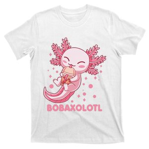 Kawaii Axolotl Bobaxolotl Boba Tea Bubble Milk Anime  T-Shirt