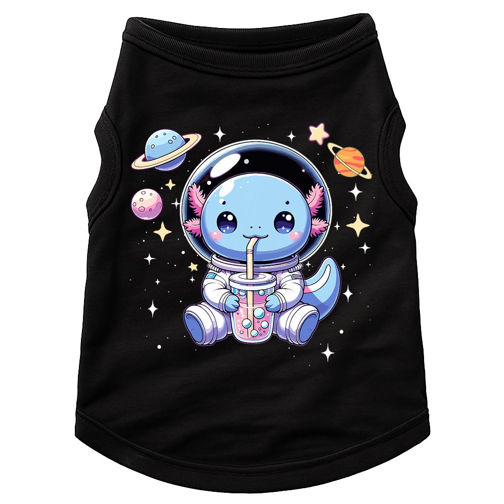 Kawaii Axolotl Bubble Tea Boba Tea Astronaut Space Axolotl Doggie Tank