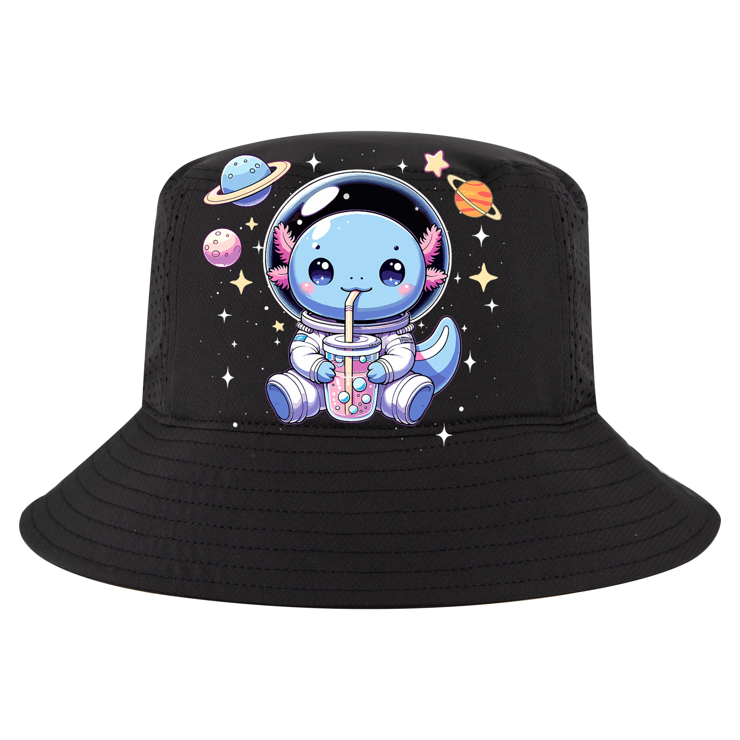 Kawaii Axolotl Bubble Tea Boba Tea Astronaut Space Axolotl Cooling Performance Crew T-Shirt