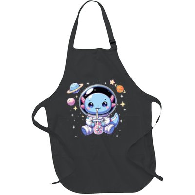 Kawaii Axolotl Bubble Tea Boba Tea Astronaut Space Axolotl Apron