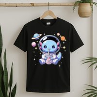 Kawaii Axolotl Bubble Tea Boba Tea Astronaut Space Axolotl T-Shirt