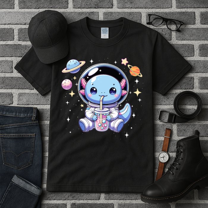 Kawaii Axolotl Bubble Tea Boba Tea Astronaut Space Axolotl Tall T-Shirt