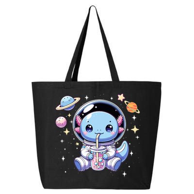 Kawaii Axolotl Bubble Tea Boba Tea Astronaut Space Axolotl 25L Jumbo Tote