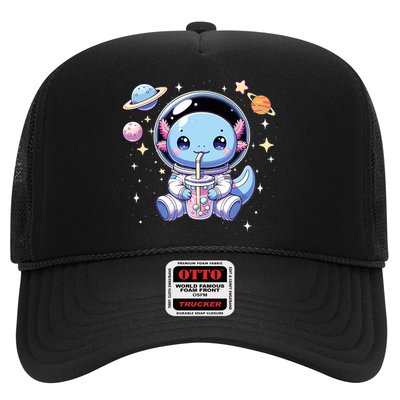 Kawaii Axolotl Bubble Tea Boba Tea Astronaut Space Axolotl Hat