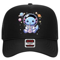 Kawaii Axolotl Bubble Tea Boba Tea Astronaut Space Axolotl Hat