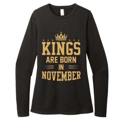 Kings Are Born In November Best Birthday Gift Womens CVC Long Sleeve Shirt