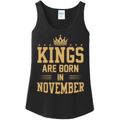 Kings Are Born In November Best Birthday Gift Ladies Essential Tank