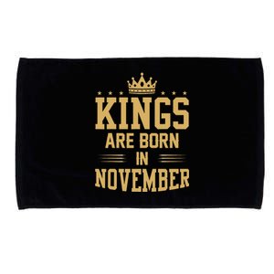 Kings Are Born In November Best Birthday Gift Microfiber Hand Towel