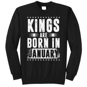 Kings Are Born In January Zodiac Sign Capricorn Month Gift Sweatshirt