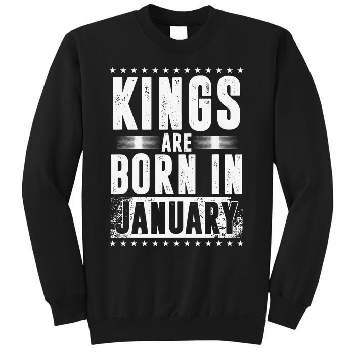 Kings Are Born In January Zodiac Sign Capricorn Month Gift Sweatshirt