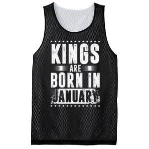 Kings Are Born In January Zodiac Sign Capricorn Month Gift Mesh Reversible Basketball Jersey Tank