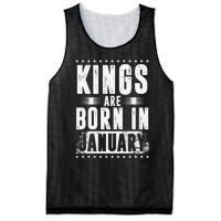 Kings Are Born In January Zodiac Sign Capricorn Month Gift Mesh Reversible Basketball Jersey Tank