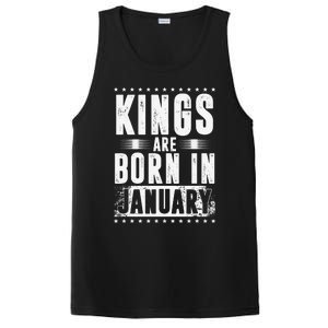 Kings Are Born In January Zodiac Sign Capricorn Month Gift PosiCharge Competitor Tank