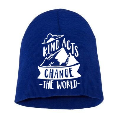 Kind Acts Change The World Anti Bullying Week Unity Day Gift Short Acrylic Beanie