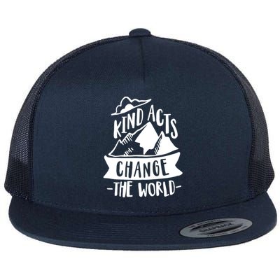 Kind Acts Change The World Anti Bullying Week Unity Day Gift Flat Bill Trucker Hat