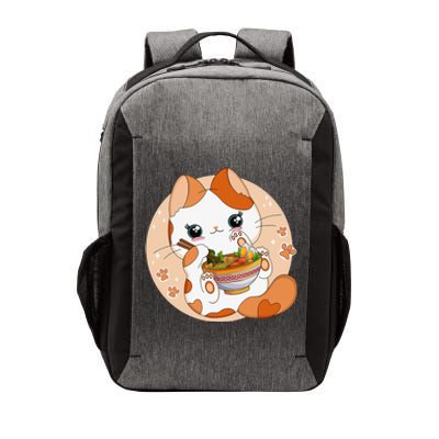 Kawaii Anime Cat Eating Ra Noodles Cute Cat Japanese Neko Vector Backpack