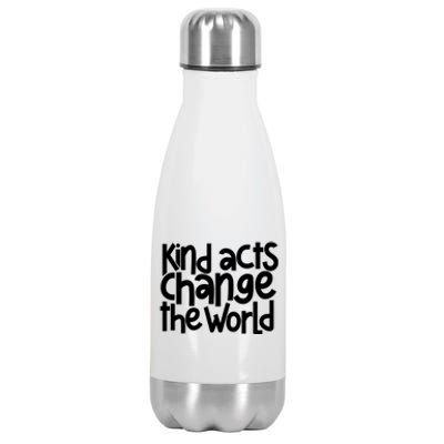 Kind Acts Change The World Anti Bullying Week Unity Day Gift Stainless Steel Insulated Water Bottle