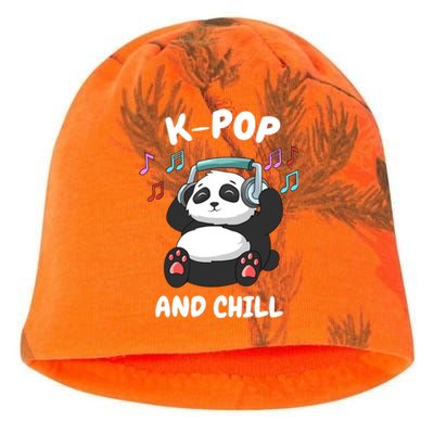 KPop And Chill Korean Panda Korea Music KDrama Kati - Camo Knit Beanie