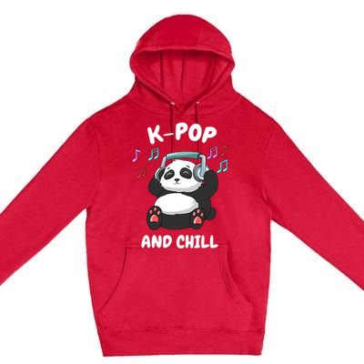 KPop And Chill Korean Panda Korea Music KDrama Premium Pullover Hoodie