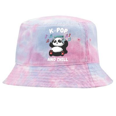 KPop And Chill Korean Panda Korea Music KDrama Tie-Dyed Bucket Hat