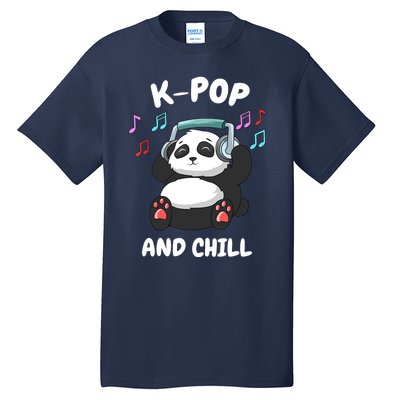 KPop And Chill Korean Panda Korea Music KDrama Tall T-Shirt